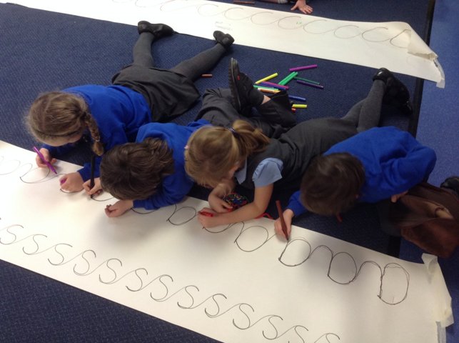 Image of Practising our cursive letter formation