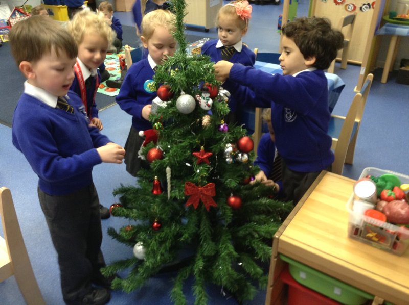 Image of Decorating the tree